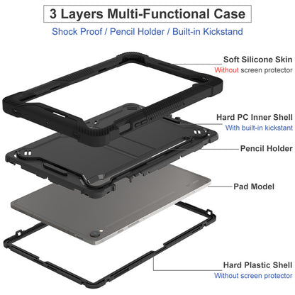 Kickstand Case for Samsung Galaxy Tab S9 , Fall Protection Silicone + PC Tablet Cover