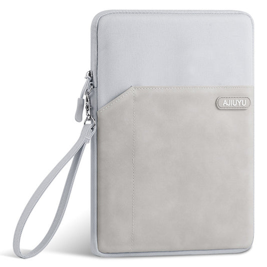 AJIUYU Laptop Protective Sleeve PU Leather + Cloth Tablet Carrying Bag with Hand Strap