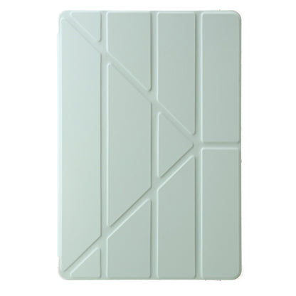 For Samsung Galaxy Tab S9+ Origami Tri-fold Stand Cover PU Leather+Acrylic+TPU Auto Wake / Sleep Tablet Case