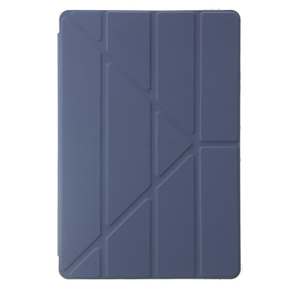 For Samsung Galaxy Tab S9+ Origami Tri-fold Stand Cover PU Leather+Acrylic+TPU Auto Wake / Sleep Tablet Case