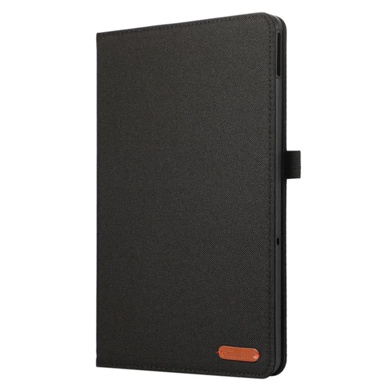 For Lenovo Tab M10 5G PU Leather Stand Cover Cloth Texture Anti-Scratch Tablet Case with Card Holder