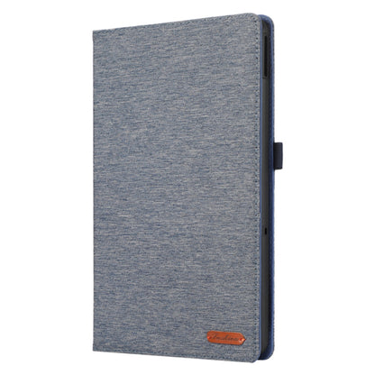 For Lenovo Tab M10 5G PU Leather Stand Cover Cloth Texture Anti-Scratch Tablet Case with Card Holder