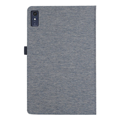 For Lenovo Tab M10 5G PU Leather Stand Cover Cloth Texture Anti-Scratch Tablet Case with Card Holder