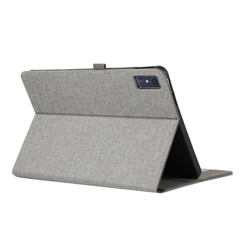 For Lenovo Tab M10 5G PU Leather Stand Cover Cloth Texture Anti-Scratch Tablet Case with Card Holder