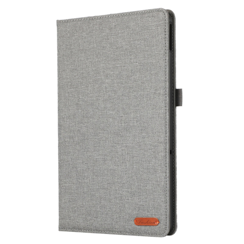 For Lenovo Tab M10 5G PU Leather Stand Cover Cloth Texture Anti-Scratch Tablet Case with Card Holder