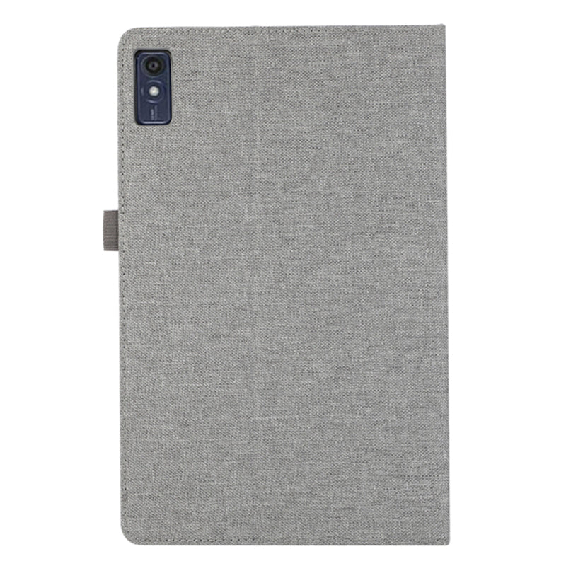 For Lenovo Tab M10 5G PU Leather Stand Cover Cloth Texture Anti-Scratch Tablet Case with Card Holder