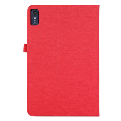 For Lenovo Tab M10 5G PU Leather Stand Cover Cloth Texture Anti-Scratch Tablet Case with Card Holder