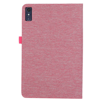 For Lenovo Tab M10 5G PU Leather Stand Cover Cloth Texture Anti-Scratch Tablet Case with Card Holder