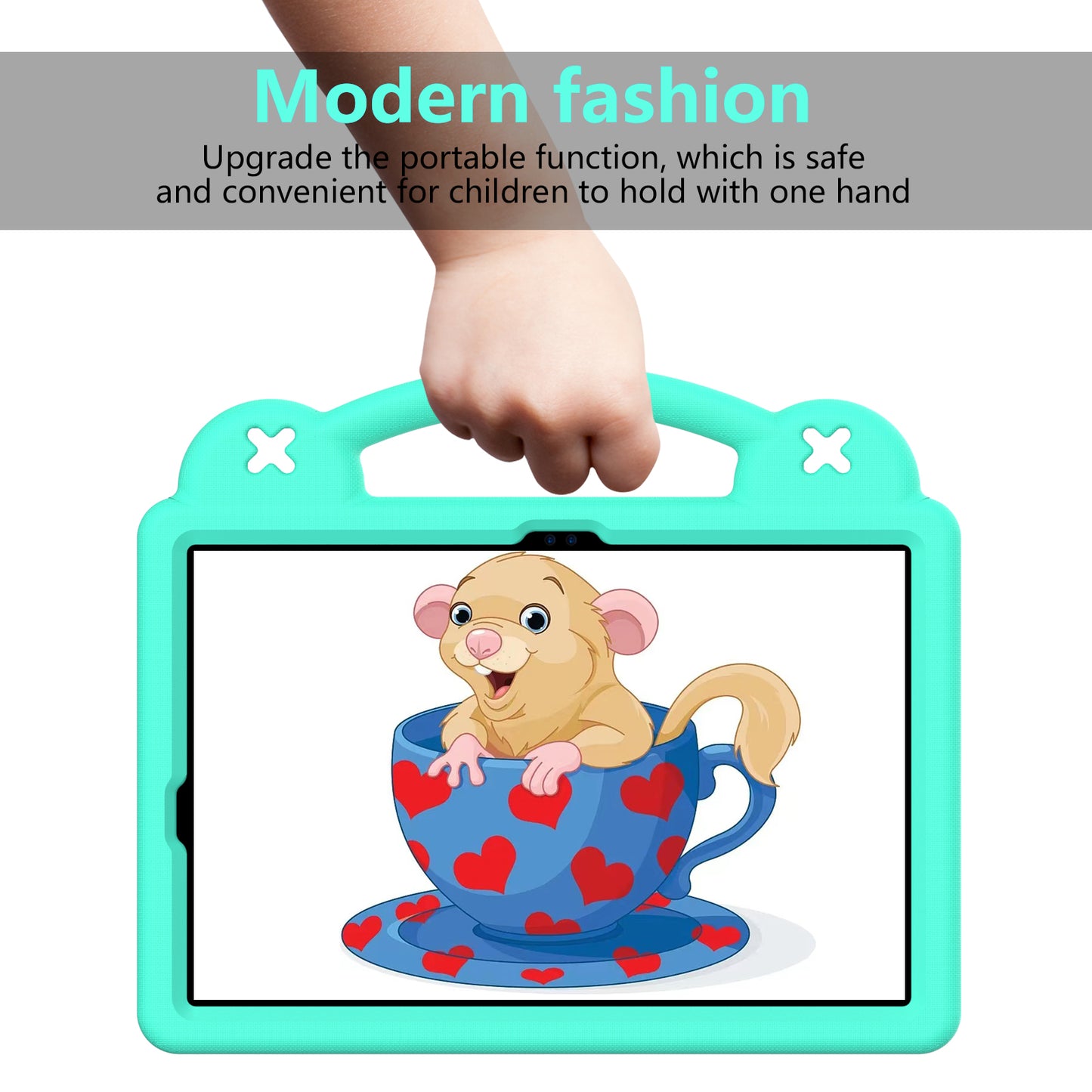 For Samsung Galaxy Tab S7 / S8 / S9 EVA Protective Cover Kids Friendly Grip Handle Kickstand Tablet Case