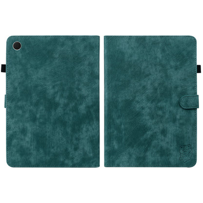 For Samsung Galaxy Tab A9+ Cute Tiger Imprinted Tablet Case PU Leather Card Holder Stand Cover