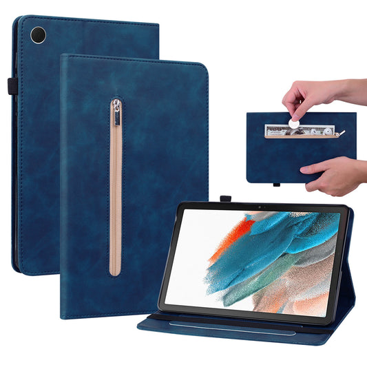 For Samsung Galaxy Tab A9+ PU Leather Tablet Case Zipper Pocket Tablet Cover with Stand