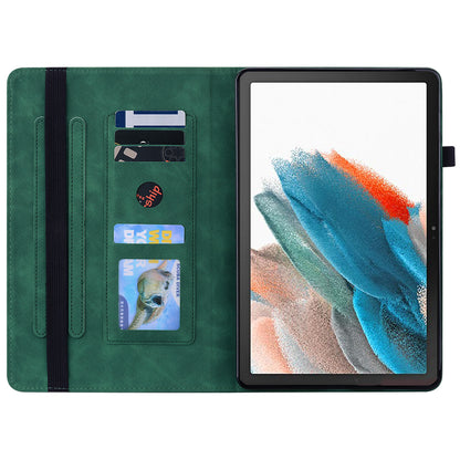For Samsung Galaxy Tab A9+ PU Leather Tablet Case Zipper Pocket Tablet Cover with Stand