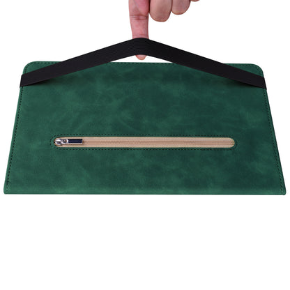 For Samsung Galaxy Tab A9+ PU Leather Tablet Case Zipper Pocket Tablet Cover with Stand