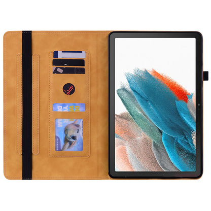 For Samsung Galaxy Tab A9+ PU Leather Tablet Case Zipper Pocket Tablet Cover with Stand