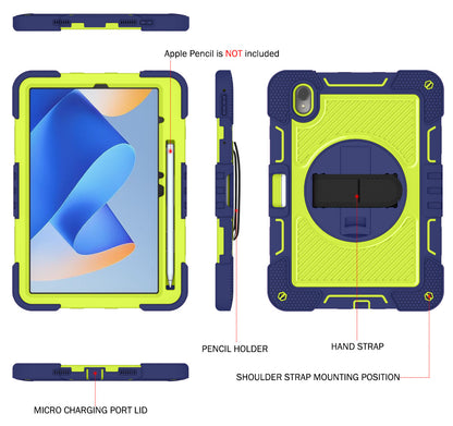 Silicone + PC Tablet Cover for Huawei MatePad 11 (2023) Shockproof Kickstand Cover with Wrist Band  /  Shoulder Strap