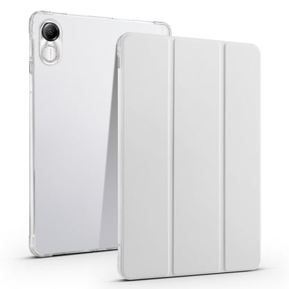 For Honor Pad X8 Pro / Pad X9 Trifold Stand Tablet Case Pen Slot PU Leather Transparent TPU Back Cover