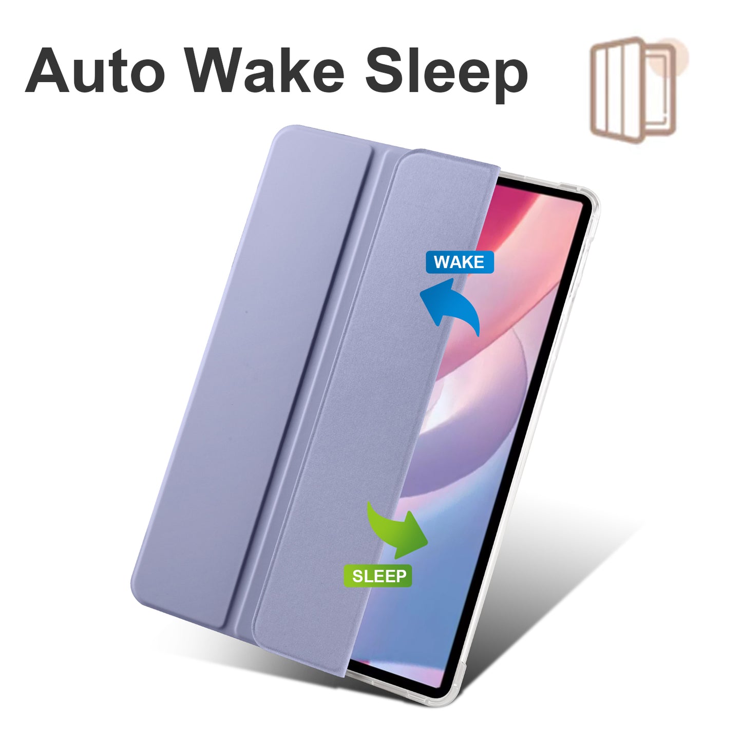 For Honor Pad X8 Pro / Pad X9 Trifold Stand Tablet Case Pen Slot PU Leather Transparent TPU Back Cover