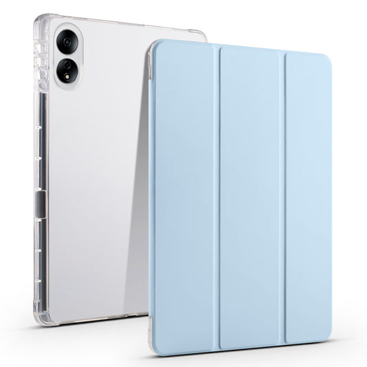 For Honor MagicPad 13 PU Leather Transparent TPU Tablet Case Trifold Stand Tablet Cover with Pencil Holder