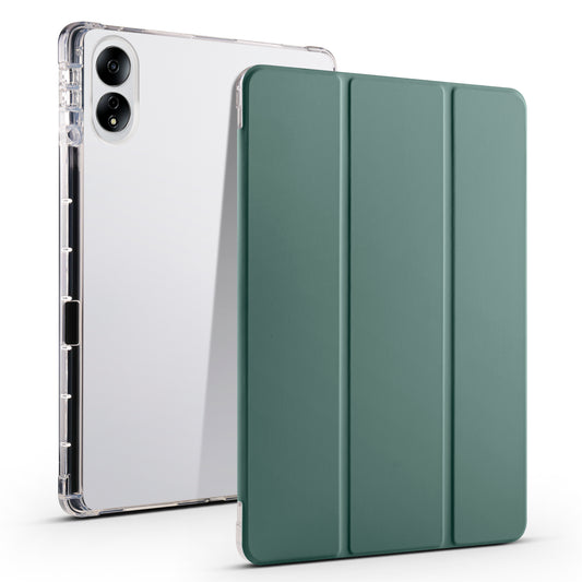 For Honor MagicPad 13 PU Leather Transparent TPU Tablet Case Trifold Stand Tablet Cover with Pencil Holder