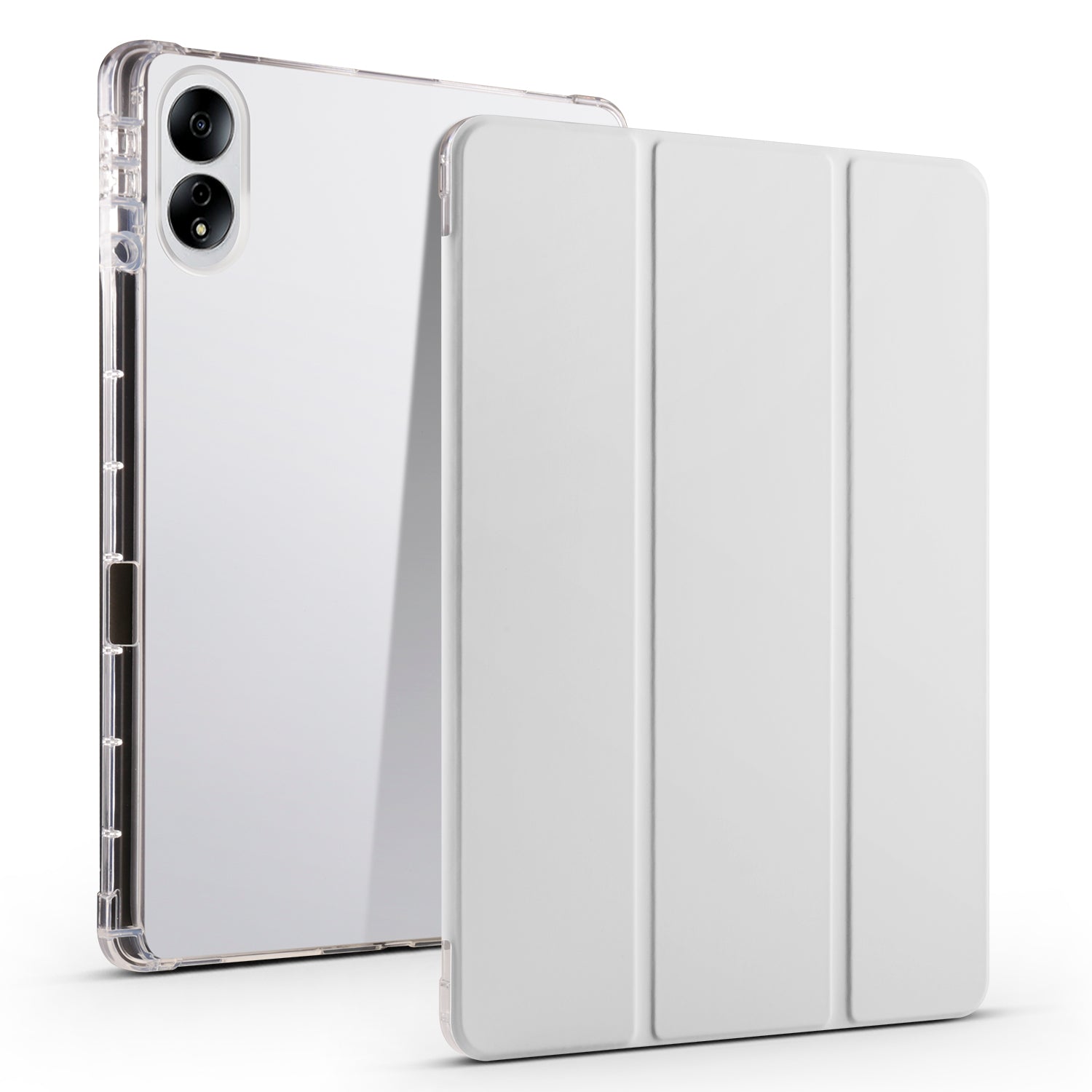 For Honor MagicPad 13 PU Leather Transparent TPU Tablet Case Trifold Stand Tablet Cover with Pencil Holder