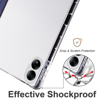 For Honor MagicPad 13 PU Leather Transparent TPU Tablet Case Trifold Stand Tablet Cover with Pencil Holder
