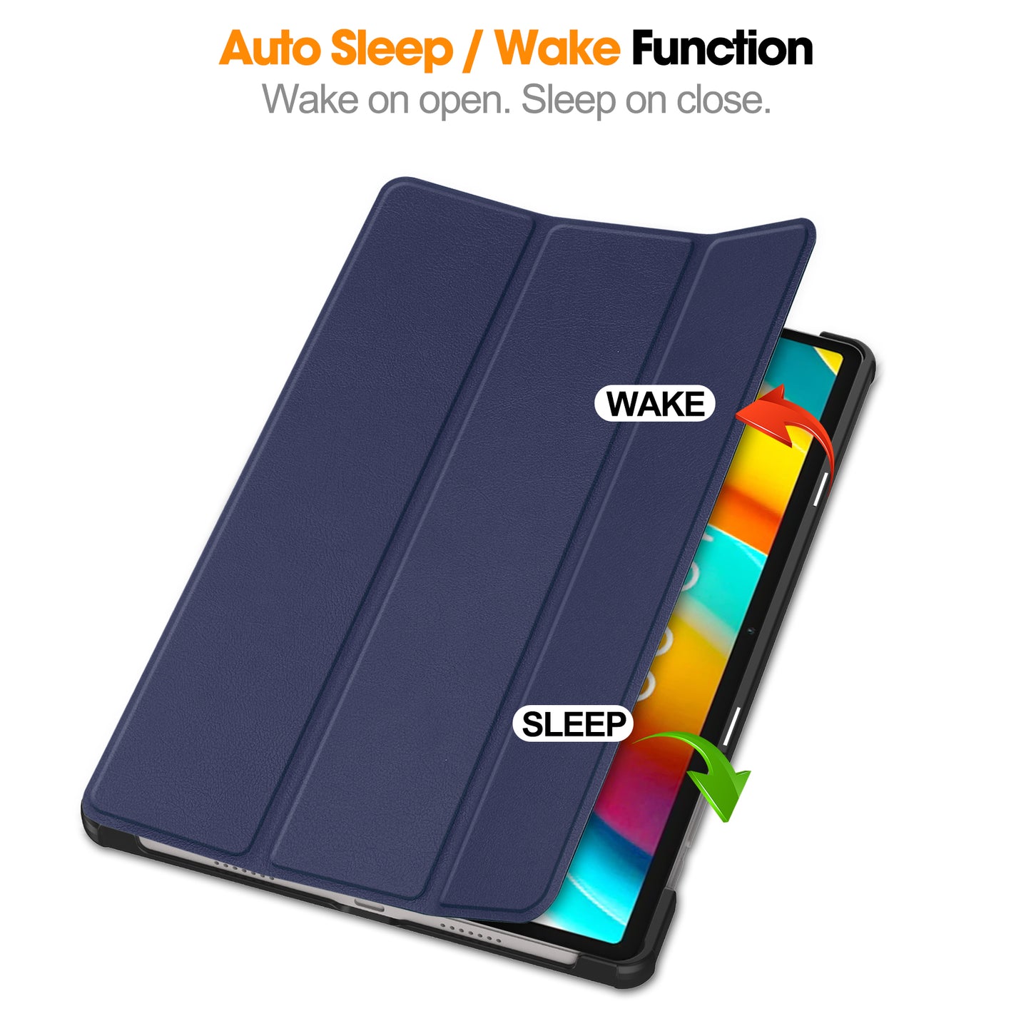 Smart Case for Teclast T50 Pro , PU Leather Shockproof Tri-fold Stand Tablet Cover