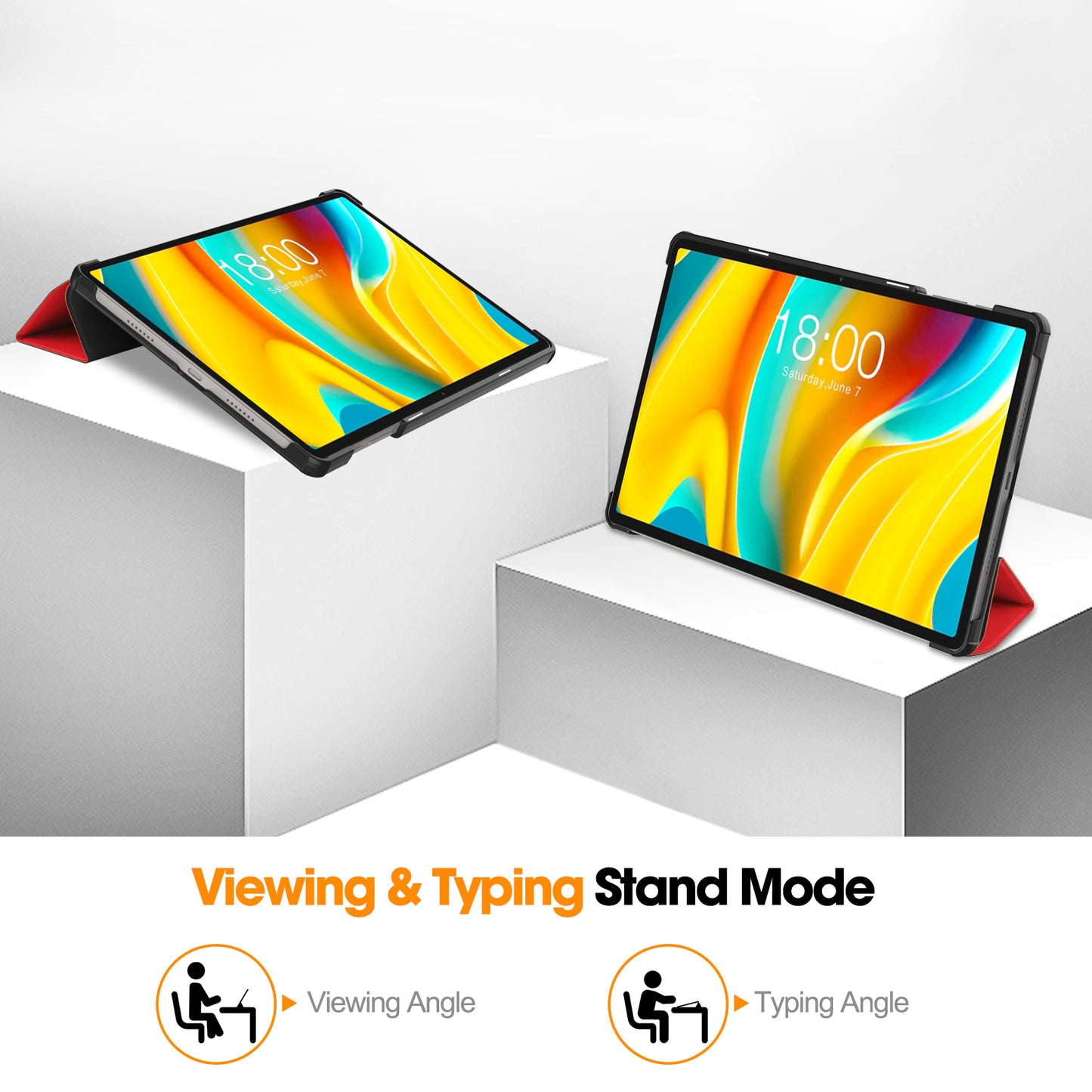 Smart Case for Teclast T50 Pro , PU Leather Shockproof Tri-fold Stand Tablet Cover