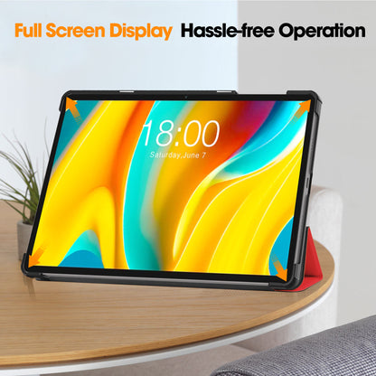 Smart Case for Teclast T50 Pro , PU Leather Shockproof Tri-fold Stand Tablet Cover