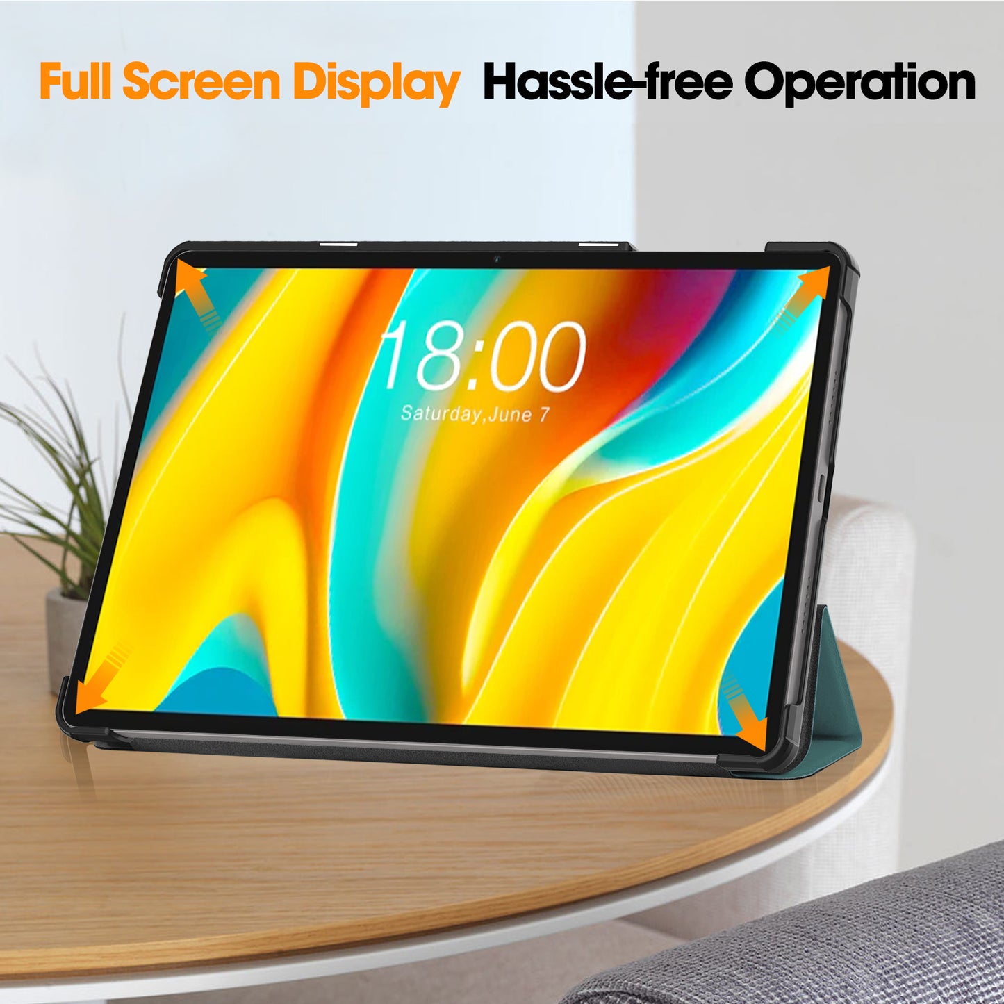 Smart Case for Teclast T50 Pro , PU Leather Shockproof Tri-fold Stand Tablet Cover