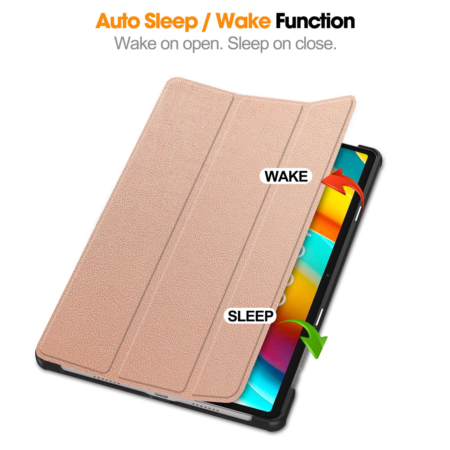 Smart Case for Teclast T50 Pro , PU Leather Shockproof Tri-fold Stand Tablet Cover