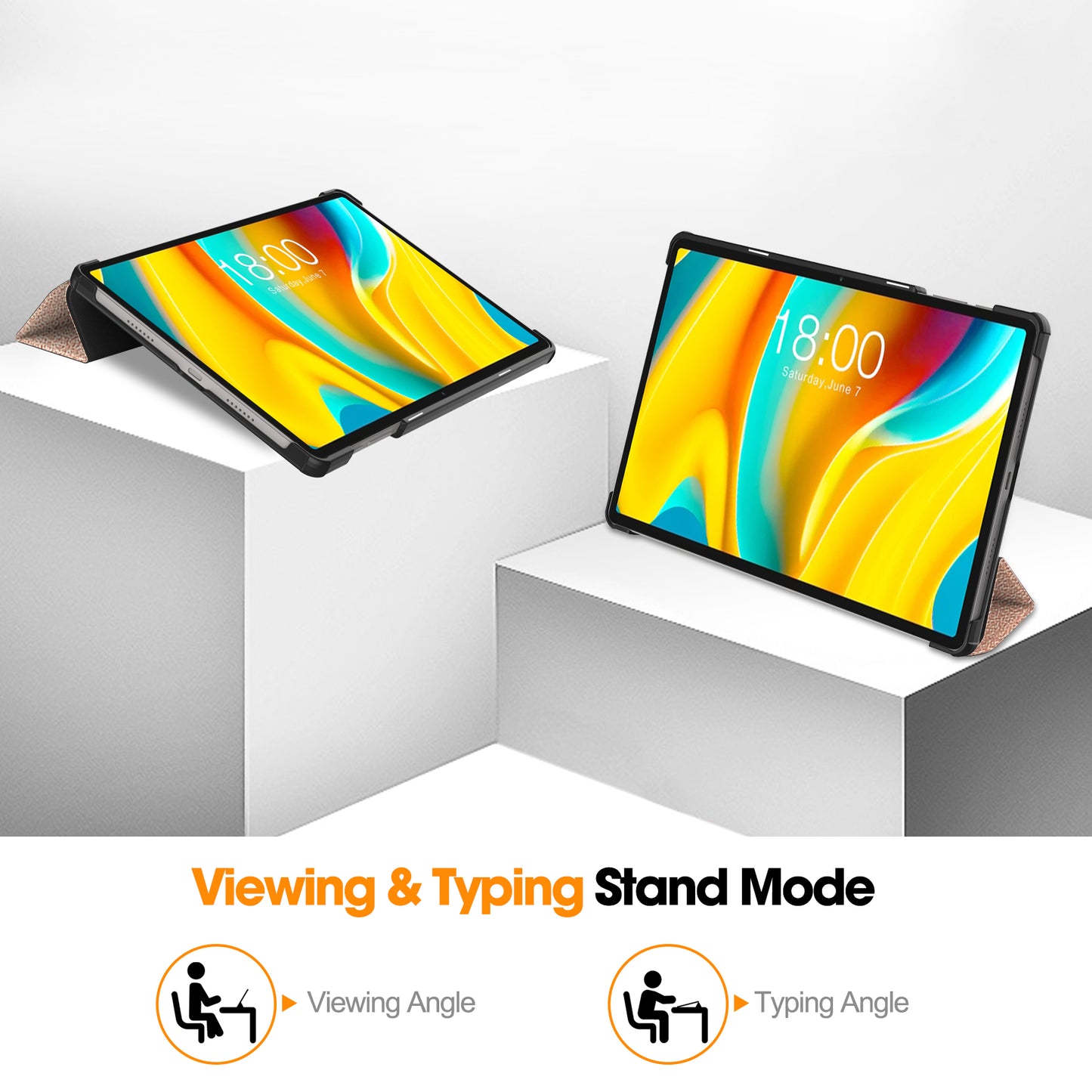 Smart Case for Teclast T50 Pro , PU Leather Shockproof Tri-fold Stand Tablet Cover