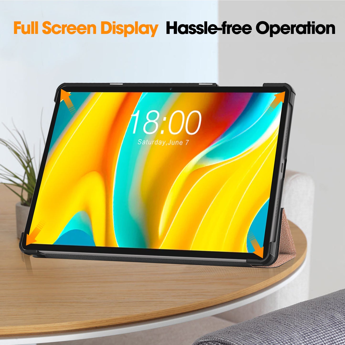 Smart Case for Teclast T50 Pro , PU Leather Shockproof Tri-fold Stand Tablet Cover