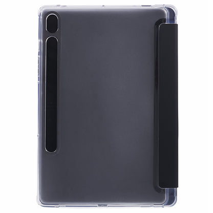 For Samsung Galaxy Tab S9 PU+Acrylic+TPU Case Origami Tri-fold Stand Tablet Cover Auto Wake  /  Sleep Shockproof Case