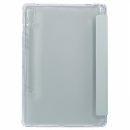 For Samsung Galaxy Tab S9 PU+Acrylic+TPU Case Origami Tri-fold Stand Tablet Cover Auto Wake  /  Sleep Shockproof Case