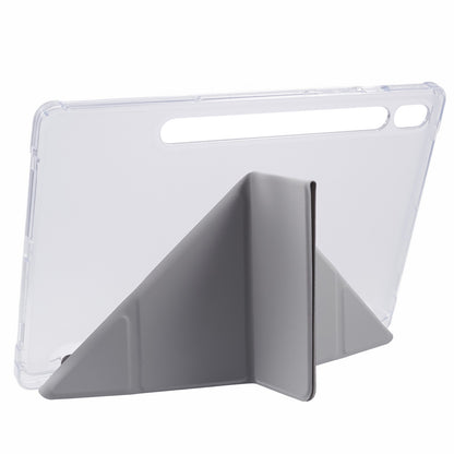 For Samsung Galaxy Tab S9 PU+Acrylic+TPU Case Origami Tri-fold Stand Tablet Cover Auto Wake  /  Sleep Shockproof Case