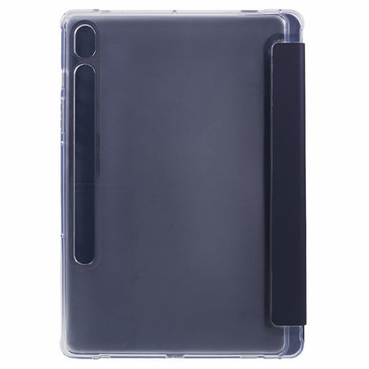 For Samsung Galaxy Tab S9 PU+Acrylic+TPU Case Origami Tri-fold Stand Tablet Cover Auto Wake  /  Sleep Shockproof Case