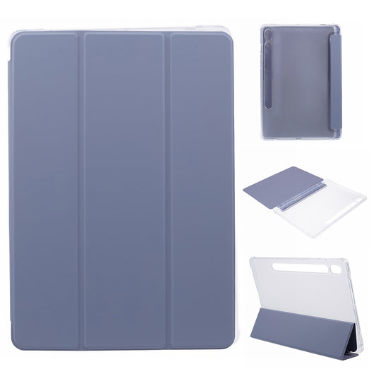 For Samsung Galaxy Tab S9 Shockproof Case Tri-fold PU+Acrylic+TPU Tablet Cover Support Auto Wake / Sleep