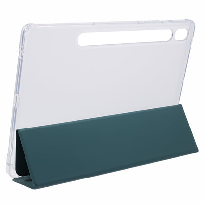 For Samsung Galaxy Tab S9 Shockproof Case Tri-fold PU+Acrylic+TPU Tablet Cover Support Auto Wake / Sleep