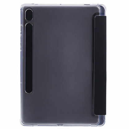 For Samsung Galaxy Tab S9 Shockproof Case Tri-fold PU+Acrylic+TPU Tablet Cover Support Auto Wake / Sleep