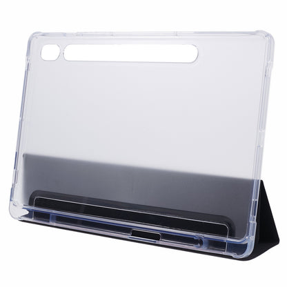 For Samsung Galaxy Tab S9 Shockproof Case Tri-fold PU+Acrylic+TPU Tablet Cover Support Auto Wake / Sleep