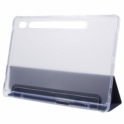 For Samsung Galaxy Tab S9 Shockproof Case Tri-fold PU+Acrylic+TPU Tablet Cover Support Auto Wake / Sleep