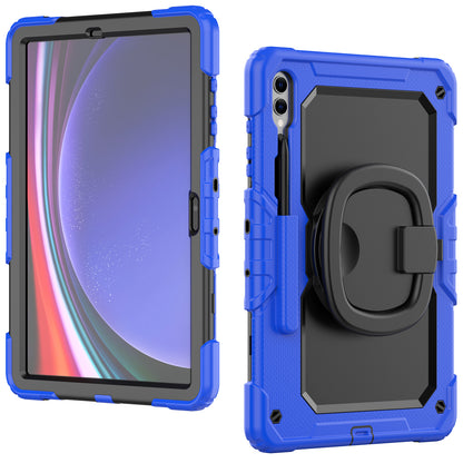 For Samsung Samsung Galaxy Tab S9+ SM-X810 / X816B / X818U PC+Silicone Tablet Case Hand Grip Kickstand Cover with Shoulder Strap
