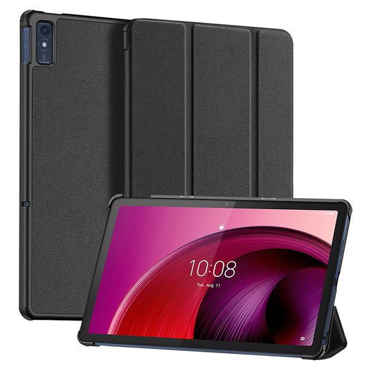 DUX DUCIS Domo Series for Lenovo Tab M10 PU Leather Case Auto Wake / Sleep Tri-fold Stand Tablet Cover