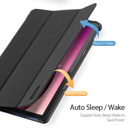 DUX DUCIS Domo Series for Lenovo Tab M10 PU Leather Case Auto Wake / Sleep Tri-fold Stand Tablet Cover