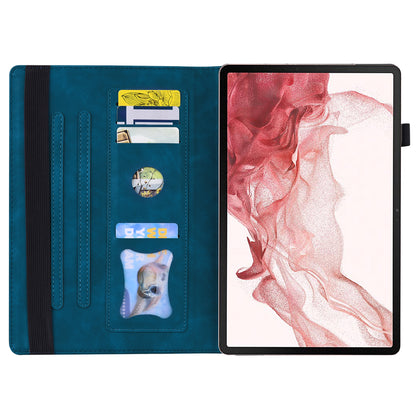 For Samsung Galaxy Tab S9 PU Leather Wallet Cover Shockproof Tablet Case with Stand
