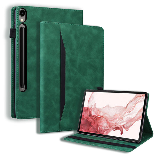 For Samsung Galaxy Tab S9 PU Leather Wallet Cover Shockproof Tablet Case with Stand