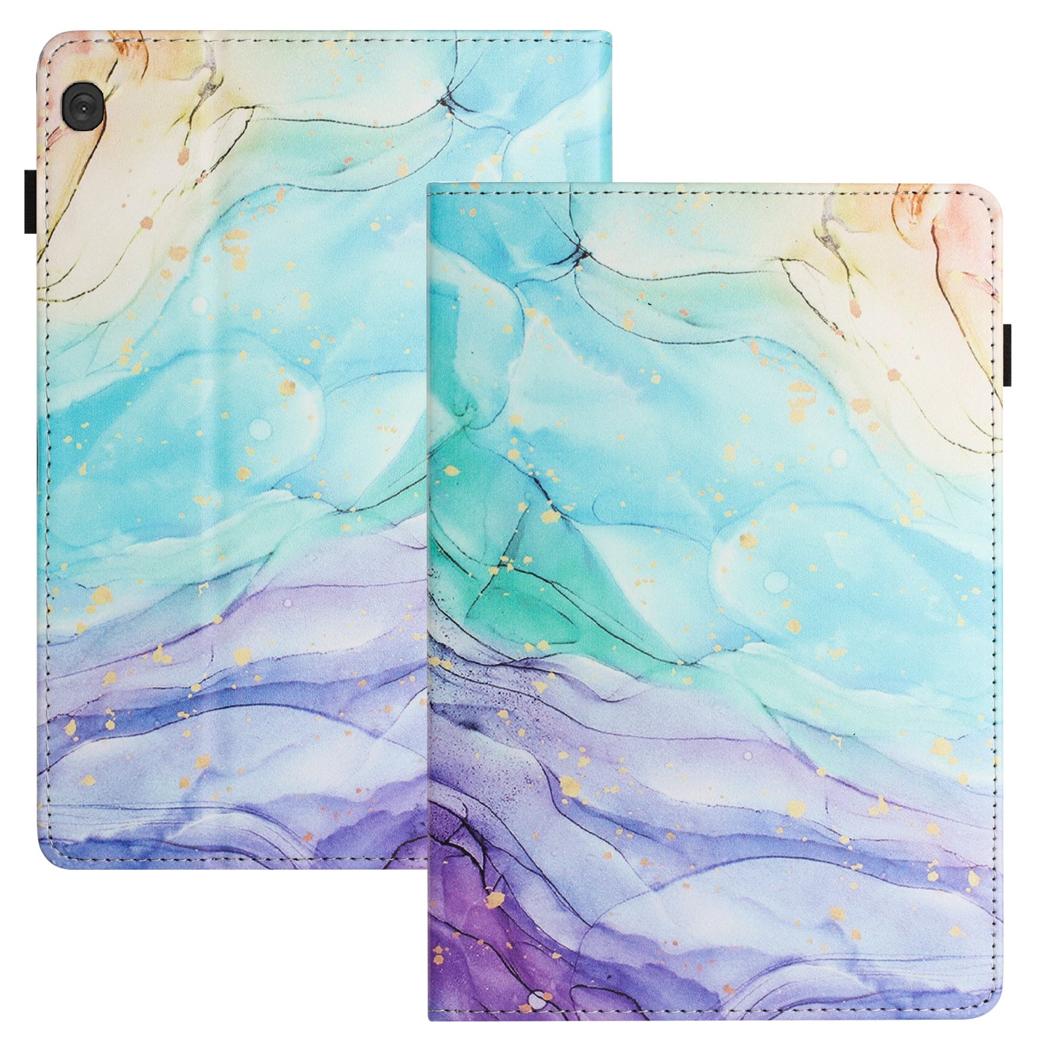 For Lenovo Tab M10 Pattern Printing PU Leather Tablet Case Litchi Texture Full Protection Tablet Cover