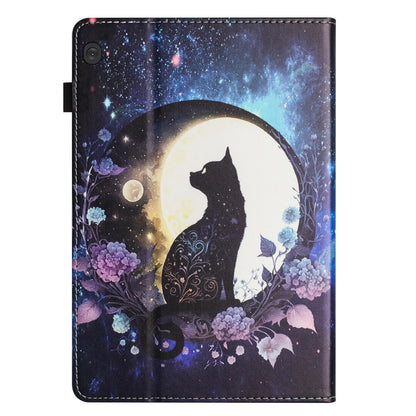 For Lenovo Tab M10 Pattern Printing PU Leather Tablet Case Litchi Texture Full Protection Tablet Cover