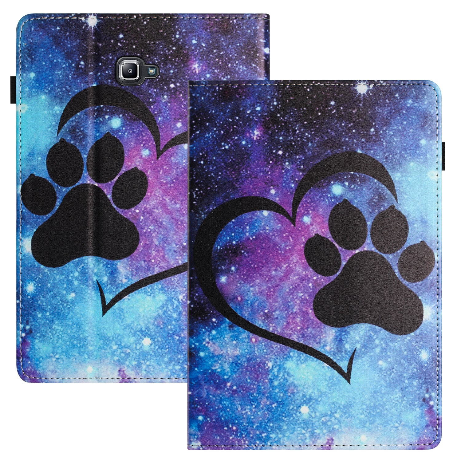 For Samsung Galaxy Tab A 10.1 (2016) T580 / T585 PU Leather Tablet Case Stand Shockproof Pattern Printing Cover