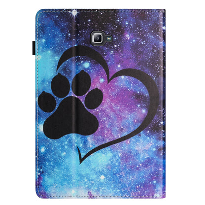 For Samsung Galaxy Tab A 10.1 (2016) T580 / T585 PU Leather Tablet Case Stand Shockproof Pattern Printing Cover